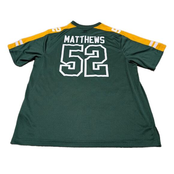 Green Bay Packer Clay Matthews Adult XL? Jersey by Majestic Heavy Wear - Picture 5 of 10